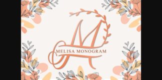 Melisa Monogram Font Font Poster 1