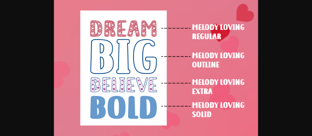 Melody Loving Font Poster 8