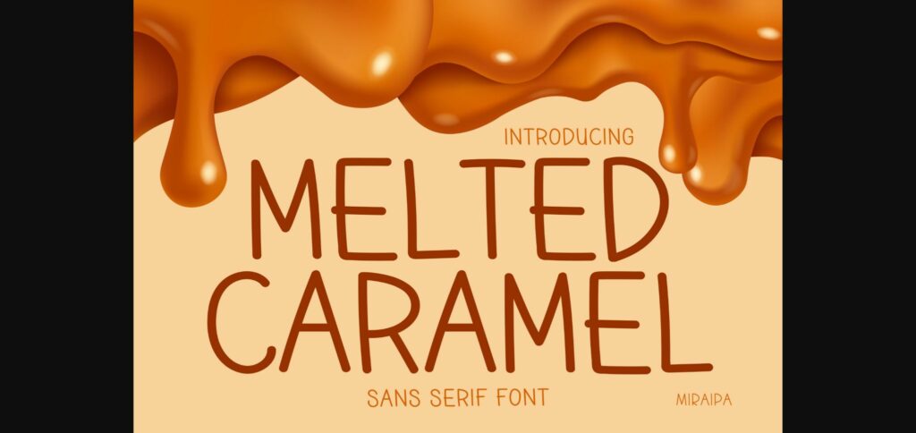 Melted Caramel Font Poster 3