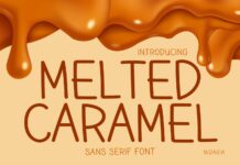 Melted Caramel Font Poster 1