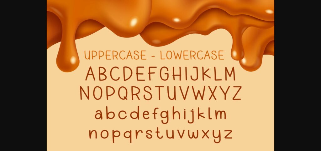 Melted Caramel Font Poster 5