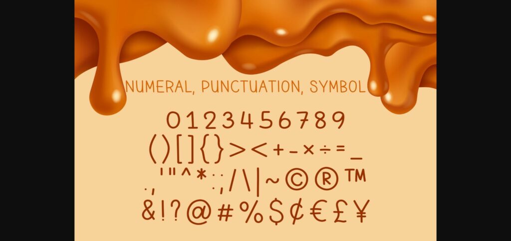 Melted Caramel Font Poster 6