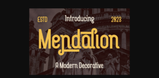 Mendalion Font Poster 1