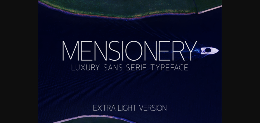 Mensionery Extra Light Font Poster 3