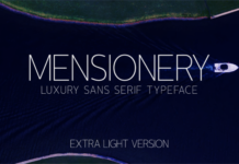 Mensionery Extra Light Font