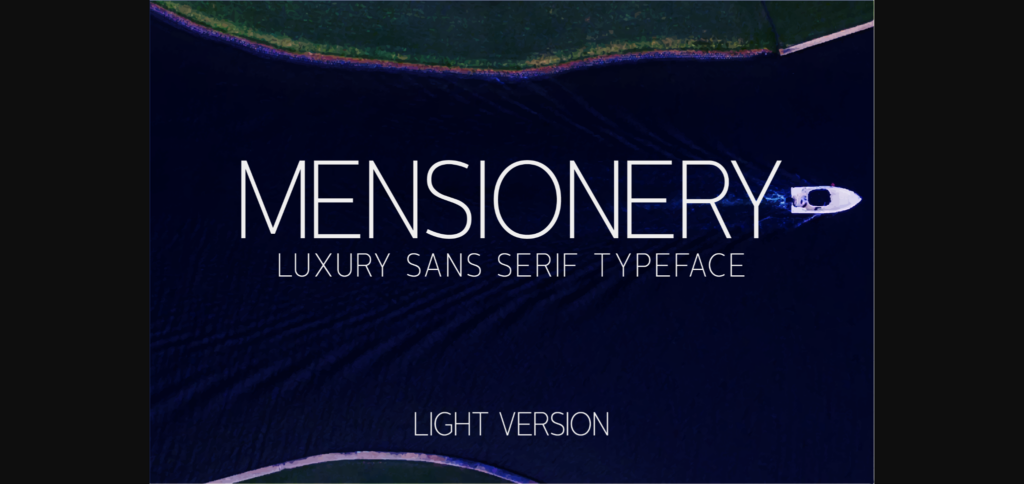 Mensionery Light Font Poster 3