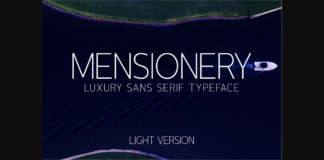 Mensionery Light Font Poster 1