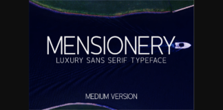 Mensionery Medium Font Poster 1