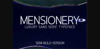 Mensionery Semi-Bold Font Poster 1