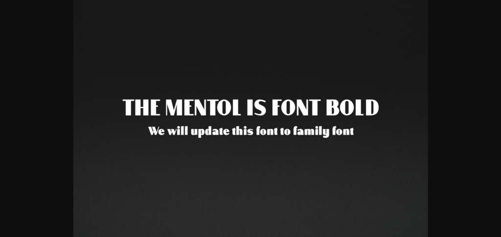 Mentol Font Poster 8