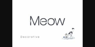 Meow Font Poster 1