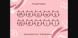 Meows Nepil Font Poster 1