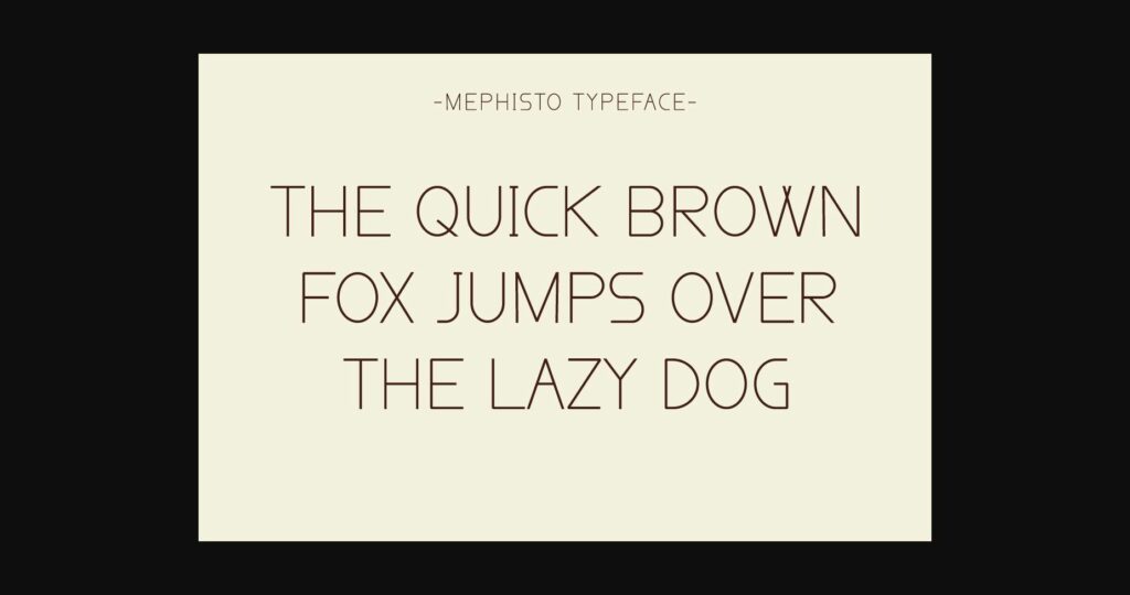 Mephisto Font Poster 4