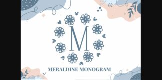 Meraldine Monogram Font Poster 1