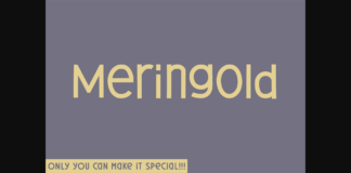 Meringold Font Poster 1