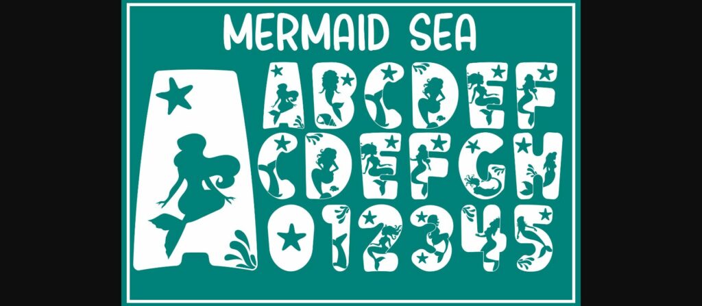 Mermaid Sea Font Poster 1