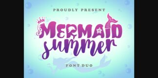 Mermaid Summer Duo Font Poster 1