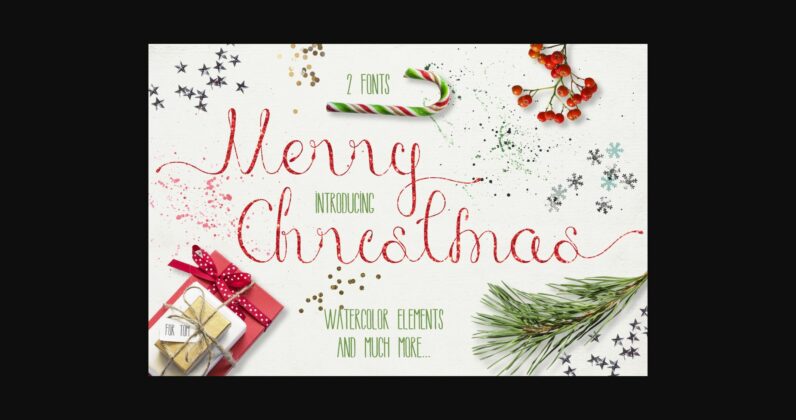 Merry Christmas Font Poster 3