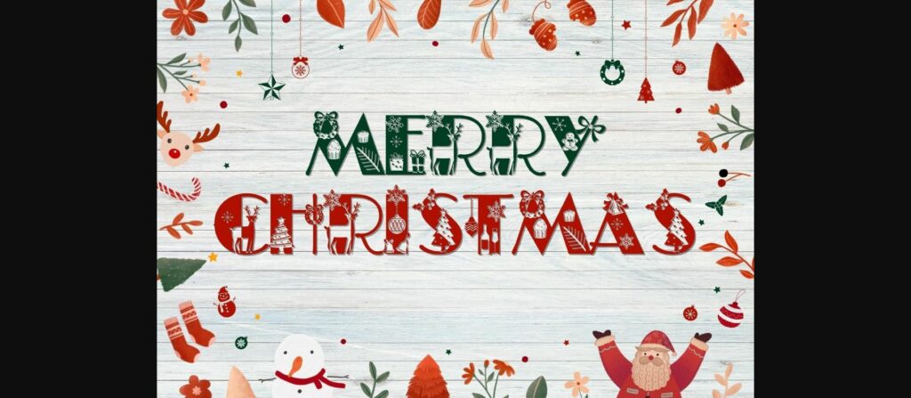 Merry Christmas Font Poster 3