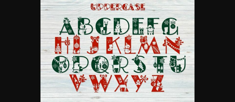 Merry Christmas Font Poster 2