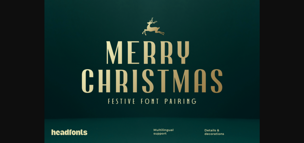 Merry Christmas Font Poster 3