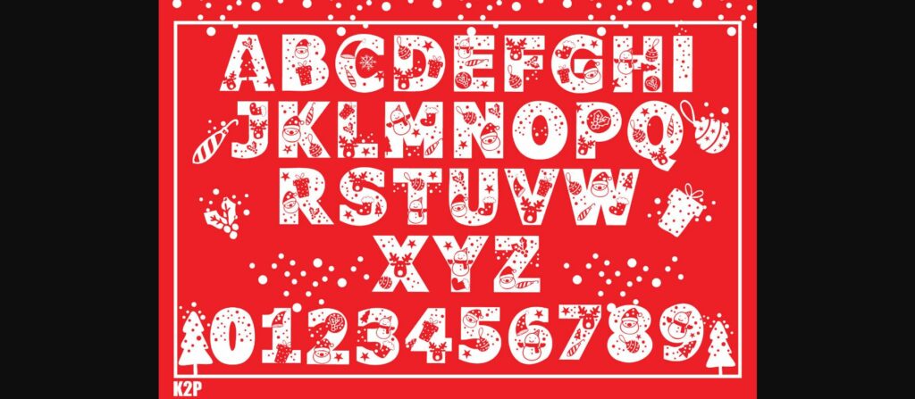 Merry Christmas Ho Ho Ho Font Poster 2