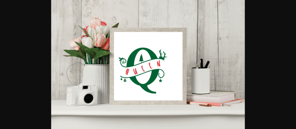 Merry Christmas Monogram Font Poster 11