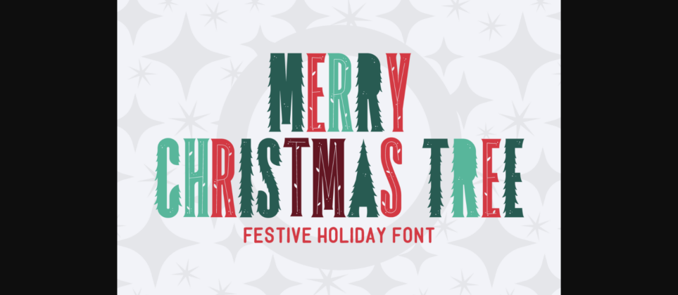 Merry Christmas Tree Font Poster 3