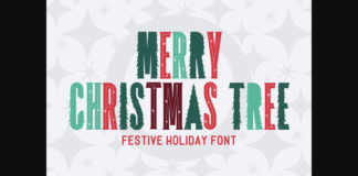 Merry Christmas Tree Font Poster 1