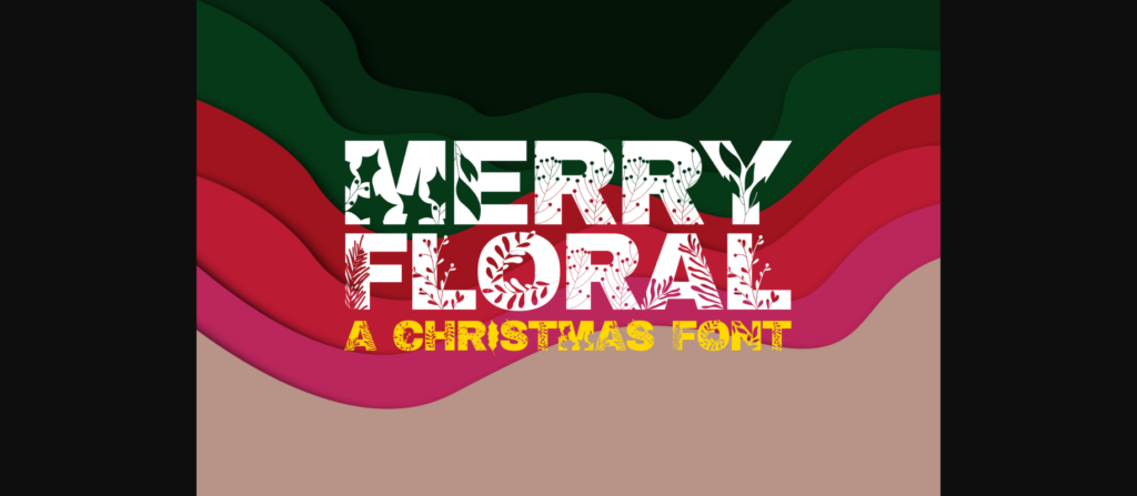 Merry Floral Font Poster 3