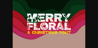 Merry Floral Font Poster 1