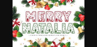 Merry Natalia Font Poster 1