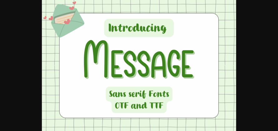 Message Font Poster 3