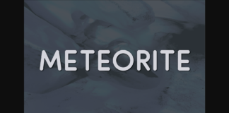 Meteorite Font Poster 1