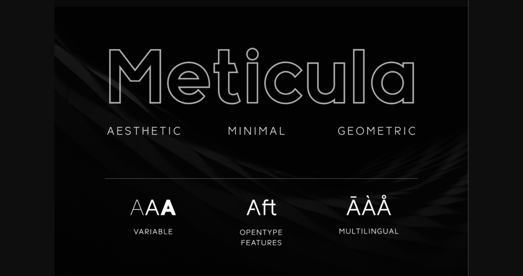 Meticula Font Poster 7