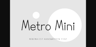 Metro Mini Font Poster 1