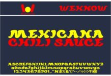 Mexicana Chill Sauce Fonts