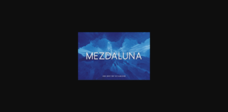 Mezdaluna Font Poster 1