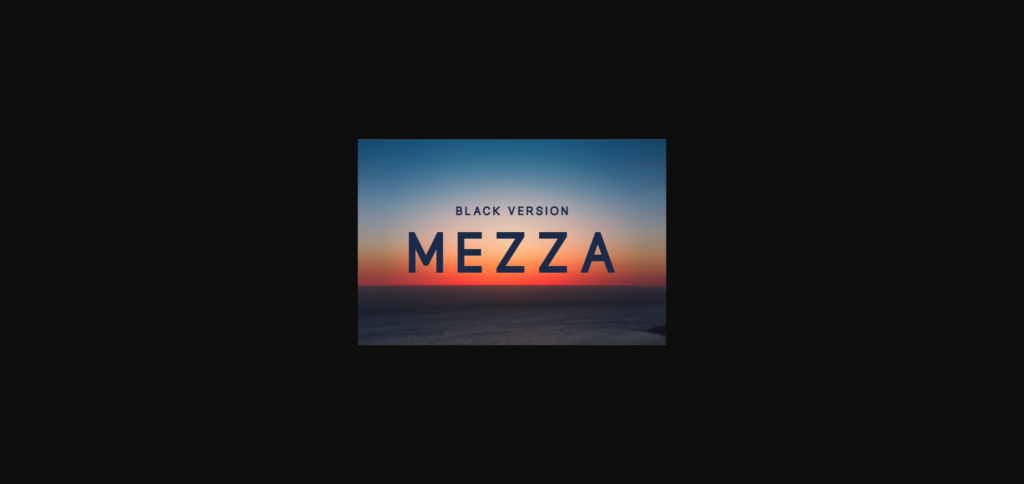 Mezza Black Font Poster 1