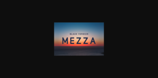 Mezza Black Font Poster 1