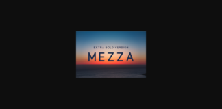 Mezza Extra Bold Font Poster 1