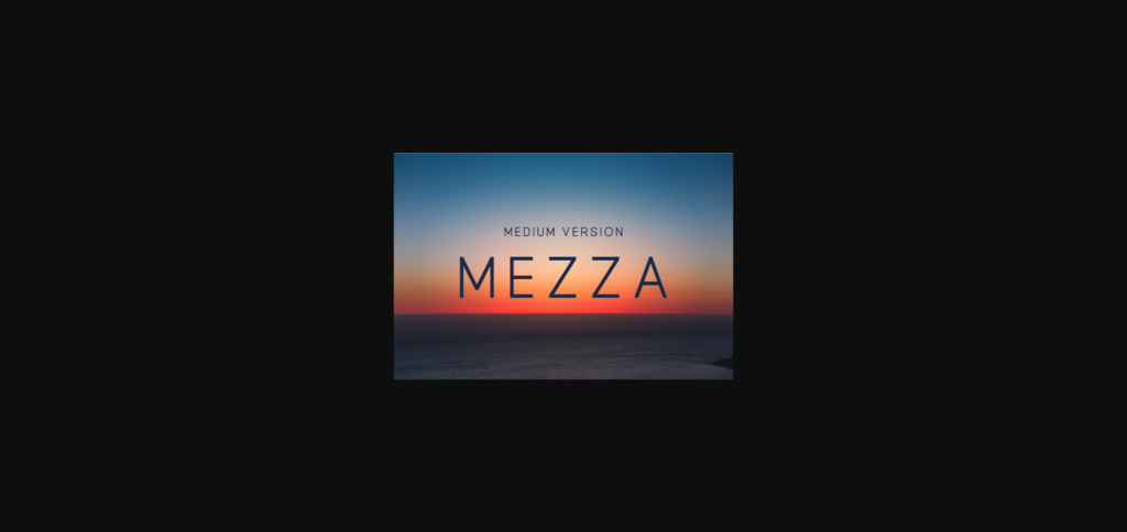 Mezza Medium Font Poster 1