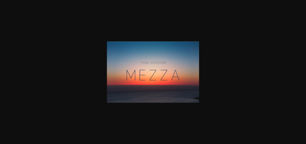 Mezza Thin Font Poster 1