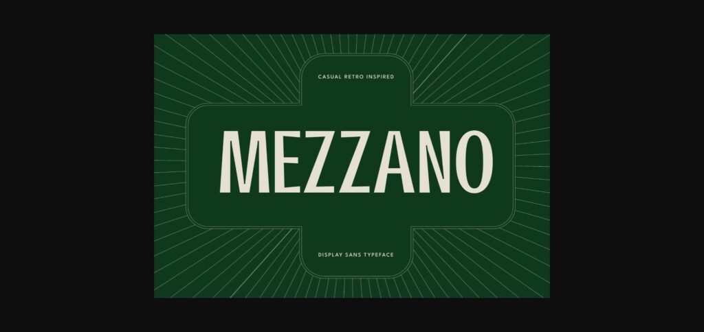 Mezzano Font Poster 3