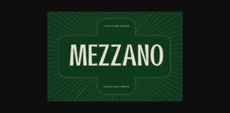 Mezzano Font Poster 1