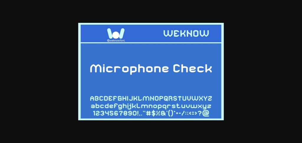 Microphone Check Font Poster 3