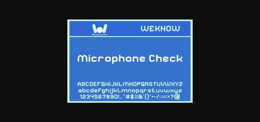 Microphone Check Font Poster 3