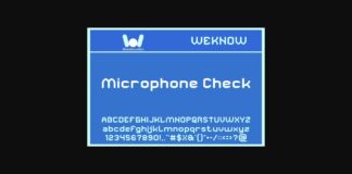 Microphone Check Font Poster 1