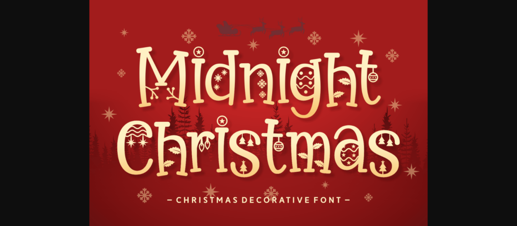 Midnight Christmas Font Poster 1