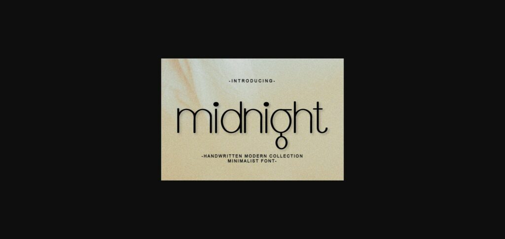 Midnight Font Poster 3